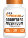 Bulk Assupports.com Cordyceps Mushroom Capsules - Cordyceps 摘录,来自Cordyceps Sinensis - Gluten Free, 2000mg 等效服务 - 每架服务1卡普尔,240 Veg Capsules (Pack of 1)