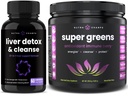 NutraChamps Liver Cleanse Detox Capsules and Super Greens 抗氧化剂超级食品包