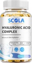 SCOLA HYALURONIC酸卡普尔-250mg HA + 10,000mcg Biotin,60 Vegan Capsules → 深水化,头发和钉子支持 → 非GMO公式
