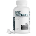 Bronson Zinc Lozenges 抗氧化剂和免疫辅助剂补充柠檬火焰,180块可切片