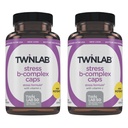 Twinlab应力B-Complex Caps - 完整B-Complex & 1000 mg 维生素C - 能量支持补充剂,配有维生素B12和B6-100 Capsules (2包)