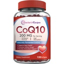 医生的食谱 CoQ10 200mg Pervice,高吸收性Coenzyme Q10 配橄榄油、心脏和血管健康、能源生产和抗氧化剂支持,2个月供应,120软胶