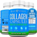 根维生Collagen Pepteides Capsules - 草-Fed, Pasture-Raized Hydrlyzed 蛋白质补充剂,用于皮肤,毛发,和钉子 - 非GMO, 男女零糖日药(180 Capsules)