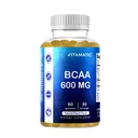 维生素 BCAA Gummys - 分支链氨基酸补充剂 - 桃花瓶 - 每服600mg - 60 Vegan Pectin Based Gummys (1瓶)
