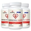 Ubiquinol CoQ10-600mg-Softgel, Active Coq10 Ubiquinol 配有维生素E & Omega 3, 6, 9, 高吸附-Coenzyme-Q10, 能源生产的强抗氧化剂, 测试, 180 计数
