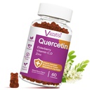 Quercetin Gummys、Quercetin 配有维生素C Zinc、Bromelain、长老莓和维生素D的Quercetin、支持成人的孩子、男性女性、60名Gummy Chewable