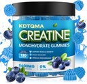 Creatine Monohydrate Gummys for Men and Women 120 CT - 5600mg of Creatine Monohydrate per service, Chewable Creatine Monohydrate for Muscle Support & Energy Boost, Sugar Flavor, Vegan (蓝莓火花) 白葡萄酒 白葡萄酒 白葡萄酒