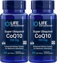 寿命延长 Super Ubiquinol CoQ10 100 mg, 60 软胶(2包)