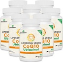 1000mg Liposomal CoQ10 Ubiquinol, 480 Vegan软胶, 高吸收Ubiquinol CoQ10 补充剂, 主动抗氧化剂形式 Coenzyme Q10 用于心脏功能和能量生产
