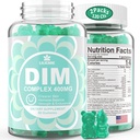 DIM 补充女性400mg, 女性雌激素补充, 男女无糖DIM Gummys + Biotin, Flaxseed Oil, Burdock, Calendula, BioPerine for Hormone 平衡, 更年期和前列腺120Cts