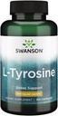 Swanson L-Tyrosine - 促进压力支持、认知功能和精神清晰度的氨基酸补充剂 -- -- 帮助支持整体脑健康 -- -- (100卡普勒,每卡500毫克)