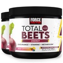 FORCE FACTOR 总 Beets Energy drink Mix 2-Pack, 超级食品 Beet Root Powder, Nitrates to Boost Energy, 支持流通,血液流动,硝酸氧化物和Stamina,心脏健康补充,60种服务