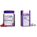 纳特罗尔时间释放盒 Melatonin 10 mg 100 片,休息的饮食补充, & Natrol时间释放盒 Melatoning 3 mg Gummys, 35 Strawberry-Flavored Melatonin Gummys, 35日供应