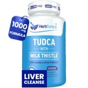 草药TUDCA 1000mg Liver Detox & Gallbladder 支持 — 牛奶 硝酸盐和Pterostilbene 增强的Bile盐,用于肝脏清洁、健康的Bile流动和消化健康(60 Vegan Capsules)