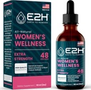 E2H 所有自然女性的健康、荷尔蒙平衡和PMS救济 与黑科霍什、东奎和Licorice根的热闪救济 - 2 Fl Oz