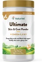 NaturVet 终极皮肤和煤粉加奥米加 3,6和9 配料 狗和猫,粉,美国制造,全球源头成份 14 Ounce