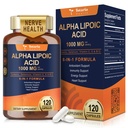 Totaria Alpha Lipoic Acid 1000mg - ALA 辅助抗氧化剂用于神经病支持 Nerve 健康,Liver 解毒剂,抗氧化剂,代谢剂和细胞能量,抗衰老 - 非GMO, Gluten Free, Vegan Safe