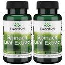 Swanson 菠菜叶提取 - 草药补充剂,促进整体健康 - 绿色食品配方w/有益Thylakoids & Chlorophyll - (60 Veggie Capsules,每包650毫克) (2包)