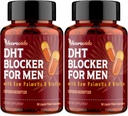 DHT 男子屏蔽剂 QQ 头发生长补充剂 Saw Palmetto & Biotin - 头发生长维生素 - 头发再生长 - 天然头发损失补充剂 液体填充剂 - 专有草药混合剂(180 Capsules)