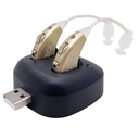 数字听力放大器 - 可充电的BTE个人声放大器与USB Dock - 耳机放大器后面的Premium Gold - 由NewEar公司制作