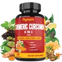 Turmeric Curcumin Capsules - 与Ashwagandha、Boswellia、Triphala、Ginger、Holy Basil、Moringa和Black Pepper -- 150药丸 5个月供应