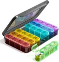 Odaro周刊药丸组织者 4 Times a Day, BPA Free Daily Pill Box 7 Day, 大型旅行药丸案 28 类药物、维生素和补充剂