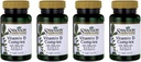 Swanson 维生素D 配有维生素D2 & D3的复合体 - 骨,牙科和免疫健康全阳光维生素复合体 - 维生素补充体(50 mcg,60 Veggie Capsules) 4 Pack
