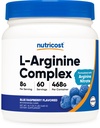 营养成本 L-Arginine 综合体(蓝莓,60种服务) - Gluten Free,非GMO