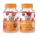 活化锌 25mg 儿童 + 钙 镁和锌 儿童 古米斯 包 - 大品尝,维生素补充,Gluten Free, GMO Free, Chewwable Gummy