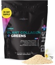 Livingood Daily Plant Collagen + 绿皮粉, 香草Flavor, 5-in-1 Collagen 配有 Pea蛋白, 氨基酸, Spirulina, 氯拉和维生素C, 毛皮钉支持, Vegan, 30 services