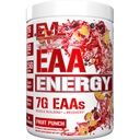 Evlution 营养 EAA 能量 - 工作前和工作后粉剂 - 肌肉建设与恢复补充剂 - 7g 基本氨基酸+ 5g BCAAs - 清洁能源 - 配有咖啡因 - 30 service - 果汁