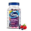 TUMS Heartburn Plus 睡眠支持 Chewwable Editary 补充片,用于偶然的心脏burn Relief Plus睡眠支持,Berry Fusion - 54 Counter