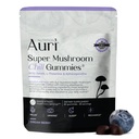 Auri Super Mushroom Chill Gummys - 天然镇静援助与减轻压力补充 成人w/Reishi Mushroom, Ashwagandha, L-Theannine - 松风心智和统一你的节日 - 60 calm Gummys