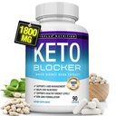 Toplux Keto Blocker Pills White Kidney Bean 提取 - 1800 mg 天然 Ketosis, 支持 Keto 饮食,供男性使用,90 Capsules, 补编