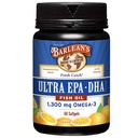 Barlean的Omega 3 鱼油补充剂,《男女软胶补充剂》,1300 mg Ultra EPA 和 DHA 脂肪酸,《橙色裂纹》,60 counter