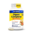 Enzymedica, Digest + probiotics, Gentle Digestive Enzymes 拥有每卡普尔4亿个CFU活性文化,30个卡普尔