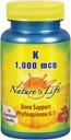 自然生命维生素K 1000mcg → Phyllominone K-1 补充品,健康骨骼和心血管支持 → 50CT
