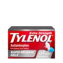 Tylenool Extrastrong Acetaminophen 快速释放 Gels, Pain Reliever 和 Fever Recepter Medicine, Gelcaps with Laser-Driled Holes, 500 mg Acetaminophen, 225 计数