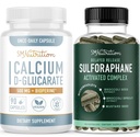 配有D-Glucarate钙的Sulforaphane 综合体 配有高级微珠的Hormone平衡包(60架)和Vegen Gluten免费非GMO CDG 补充(90架)