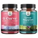 G- Curve Butt & 乳房增强药丸用 Saw Palmetto 提取 Horny Goat 杂草和 Liver Cleanse Detox & 修复 - 与 Dandelion 根 Choline Beetroot & Artichoke 提取的牛奶