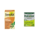 Senokot 超强天然蔬菜泻药 晚间救济补药,36 Counter & Dulcolax 兴奋剂泻药片 (100 Counter) 晚间补药补药