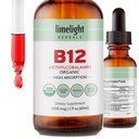 USDA有机维生素B12 液滴 – 5000 mcg 甲基Cobalamin – 亚语,快速吸附 Vegan 补充剂 – 能源,代谢,大脑,心脏和免疫支持 – 无酒精,60个服务,美国制造