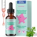 JoySpring DetoxZee Cilantro Drops for Kids - 配有Zeolite & Cilantro 提取器的天然解毒支持 - 儿童与托德勒斯的Gentle All-Body Cleanse - 爱幼液体解毒器,30名服务者