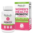 Probulin Probiolin Probiotic - 阴道、UT、Gut和Immune 健康与乳腺杆菌 Reuteri - 20亿 CFU, 12 Probiotic Strains & Prebiotics - 30 Vegan, Gluten Free Capsules for 整体-Body Wellness