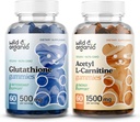 野性与有机L-Glutathione Gummys & L-Carnitine Gummys 60 个伯爵