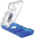 EZY DOSE Pill Cutter and Splitter with Built-in Pill Dispenser, 易制无污钢刀用于平板,维生素,药材,便携式,旅行-Size Pill Cutter用于老年人,宠物和日常使用,蓝色