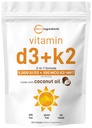 微成份 维生素 D3 5000 IU + K2 MK-7 100 mcg, 300 Softgels → vigin Coconut Oil → 2-in-1 Bone, Immune & Heart Supports → 容易吞咽, Non-GMO