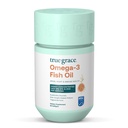 True Grace Omega-3 Fish Oil - 60 Softgels - 1400 mg EPA + DHA - 脑,心,联合和免疫健康 - 有机,无胶,无豆
