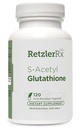 RetzlerRx S-Acetyl Glutathione 每卡普尔补充100毫克,美国制造 - 120酸-resistant Capsules - 抗氧化剂支持 - 非GMO, Soy & Gluten-Free / Bergaflow®,药品级