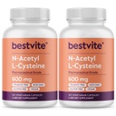 N-Acetyl L-Cysteine 600mg(NAC)(120 蔬菜卡普尔斯)(120 x 2) - 无 Stearates - Vegan - 无填充器 - 无西里卡 - 无 Gelatin - 无 Gluten Free - 非 GMO